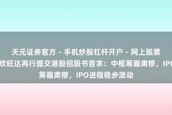 天元证券官方 - 手机炒股杠杆开户 - 网上股票怎么配资注册 欣旺达再行提交港股招股书苦求：中枢筹画肃穆，IPO进程稳步激动